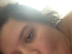 Mixed bbw slut sucks white cock