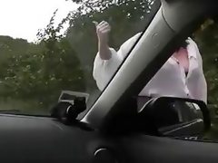 Brunette bbw is picked up and